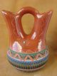 Navajo Indian Hand Etched Horse Hair Wedding Vase Signed Gilmore