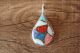 Native American Sterling Silver Opal Inlay Pendant by DL