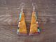 Santo Domingo Apple Coral Multi-Stone Inlay Dangle Earrings by Torevia Crespin