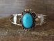 Native American Navajo Indian Nickel Silver Brass Turquoise Bracelet by Bobby Cleveland