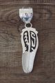 Navajo Jewelry Sterling Silver Leaf Pendant - A. Mariano