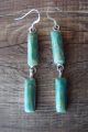 Navajo Indian Sterling Silver Turquoise Dangle Earrings 