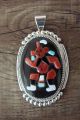 Zuni Indian Jewelry Sterling Silver Multi-stone Mudhead Pendant - Ben Etsate