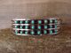 Native American Zuni Indian Sterling Silver Turquoise Three Row Cuff Bracelet by Susie Livingston