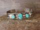 Navajo Nickel Silver 3 Stone Turquoise Bracelet by Bobby Cleveland