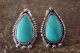 Native American Jewelry Sterling Silver Turquoise Post Earrings! Freida Martinez
