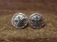 Navajo Sterling Silver Turquoise Coral Chip Inlay Post Earrings! S. Bain
