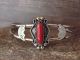 Native American Navajo Indian Nickel Silver Red Howlite Bracelet by Bobby Cleveland