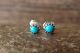 Native American Indian Jewelry Sterling Silver Turquoise Dot Post Earrings!