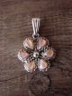 Zuni Indian Jewelry Mother of Pearl Rosette 6 Stone Pendant - Dosedo