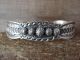 Navajo Indian Jewelry Hand Stamped Sterling Silver Cuff Bracelet by B. Ramone