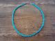 Navajo Indian Jewelry Hand Strung Darker Turquoise Nugget Necklace - Jake