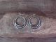 Navajo Indian Sterling Silver Hoop Dangle Earrings by Nez