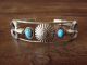 Navajo Indian Turquoise Sterling Silver Naja Cuff Bracelet - Platero