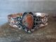 Navajo Indian Copper & Apple Coral Cuff Bracelet by Cleveland