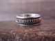 Navajo Hand Stamped 14K Gold Sterling Silver Ring - Bruce Morgan - Size 8