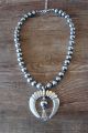 Navajo Sterling Silver Naja  Pendant and Desert Pearl Necklace