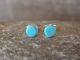 Zuni Sterling Silver Turquoise Inlay Post Earrings!  Qualo
