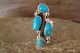 Navajo Indian Jewelry Sterling Silver Turquoise Ring Size 7 - Begay