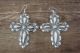 Native American Sterling Silver Cross Dangle Earrings - Yazzie