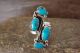 Navajo Indian Jewelry Sterling Silver Turquoise Ring Size 7.5 - Begay
