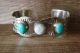 Native American Jewelry Nickel Silver White Howlite Turquoise Bracelet by Bobby Cleveland