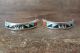 Zuni Sterling Silver Turquoise Inlay Crescent Hoop Post Earrings! Weahkee