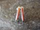 Zuni Indian Jewelry Coral Inlay Earrings by Lonjose