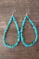 Navajo Indian Jewelry Hand Strung Turquoise Stone Earrings!