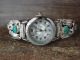 Native American Navajo Indian Sterling Silver Turquoise Lady's Watch Signed DM
