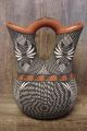 Acoma Pueblo Hand Painted Fine Line Polychrome Wedding Vase by Jay Vallo