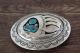 Navajo Sterling Silver Turquoise Bear Paw Belt Buckle - Wilber Myers