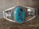 Navajo Indian Turquoise Sterling Silver Cuff Bracelet - Calladitto
