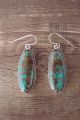 Navajo Sterling Silver Turquoise Dangle Earrings! 