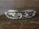 Navajo Indian Sterling Silver Floral Cuff Bracelet by Bessie Joe