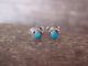 Zuni Indian Sterling Silver Turquoise Micro Dot Post Earrings
