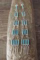 Zuni Indian Jewelry Sterling Silver Turquoise Post Dangle Earrings!