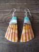 Santo Domingo Sterling Silver Spiny Oyster Shell Dangle Earrings by Lupita Calabaza