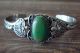 Native American Jewelry Nickel Silver Green Howlite Bracelet by Phoebe Tolta