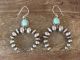 Sterling Silver Navajo Pearl & Turquoise Naja Dangle Earrings - Kenneth