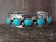 Navajo Indian Jewelry Sterling Silver Turquoise Row Bracelet! Wilbert Meyers