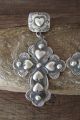 Navajo Indian Jewelry Sterling Silver Hand Stamped Cross Earrings! - Yazzie