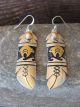 Navajo Indian Sterling Silver Spiny Oyster Gold Fill Earrings - T&R Singer!
