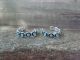 Zuni Sterling Silver Turquoise Hoop Post Earrings by Vacit