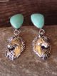 Navajo Indian Turquoise Sterling Silver Horse Earrings! Sheena Jac