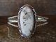 Native American Jewelry Sterling Silver White Buffalo Turquoise Bracelet 