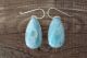 Navajo Sterling Silver Larimar Dangle Earrings! 