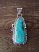 Navajo Sterling Silver Turquoise Pendant by Daniel Benally