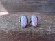 Navajo Sterling Silver Pink Opal Post Earrings by Jan Mariano
