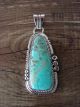 Navajo Sterling Silver Turquoise Pendant by Daniel Benally